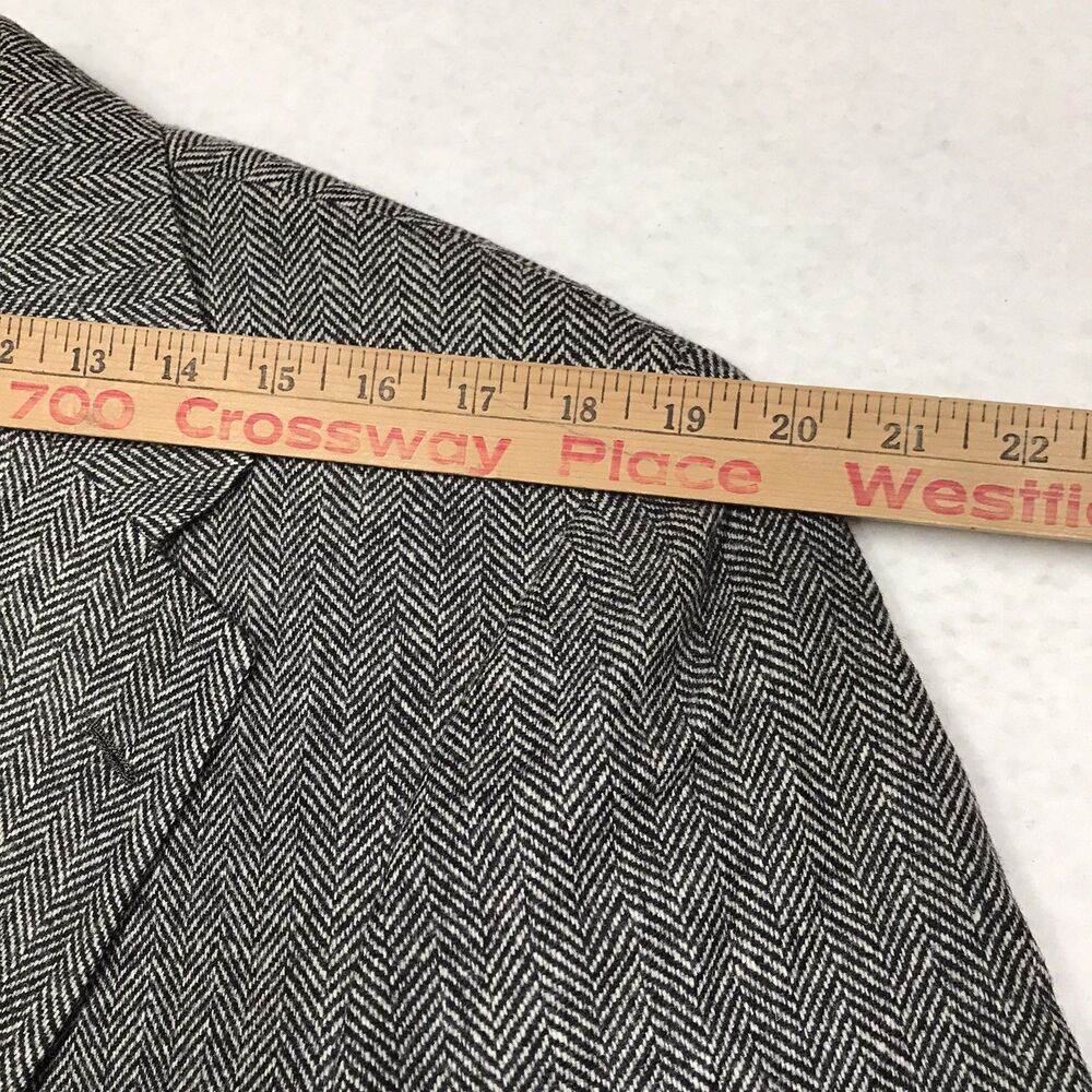 RALPH LAUREN Polo University Club Tweed Blazer Men 42L Gray Herringbone USA - Picture 8 of 16